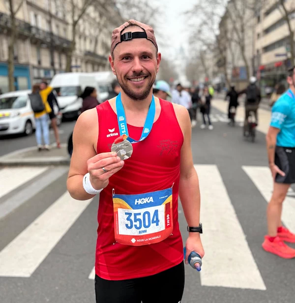 Benjamin Gwiasda Paris Siegerehrung 4 Regio Cup, Marathon Kandel, HM Paris